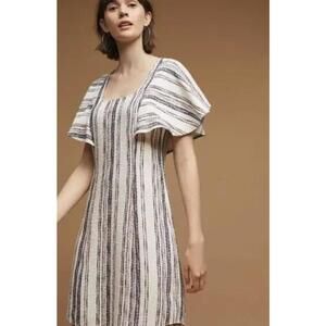 Akemi + Kin by Anthropologie Cream Jovanie Coastal Flutter Dress - Size - Medium